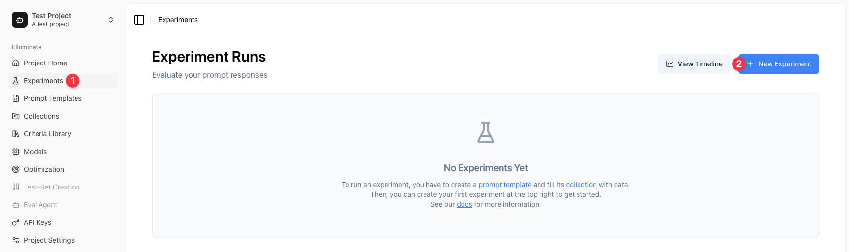 Experiments: New Experiment