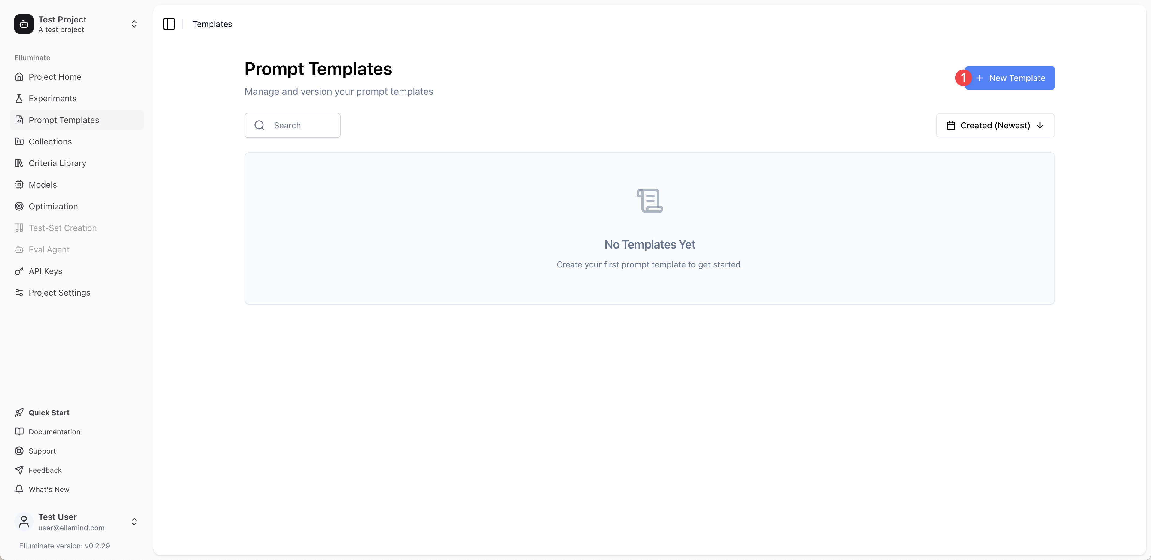 Prompt Templates: New Template