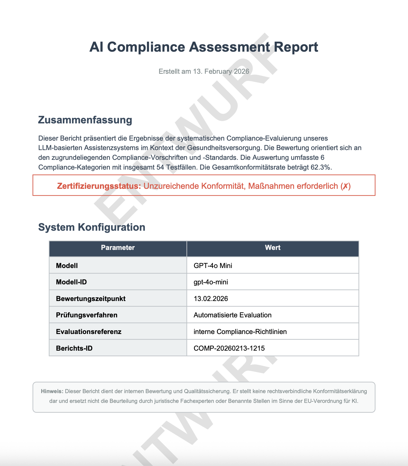 Compliance Report