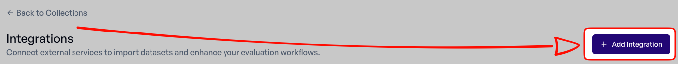 Add Integration Button