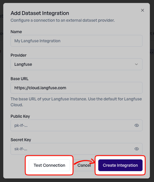 Test And Save Connection