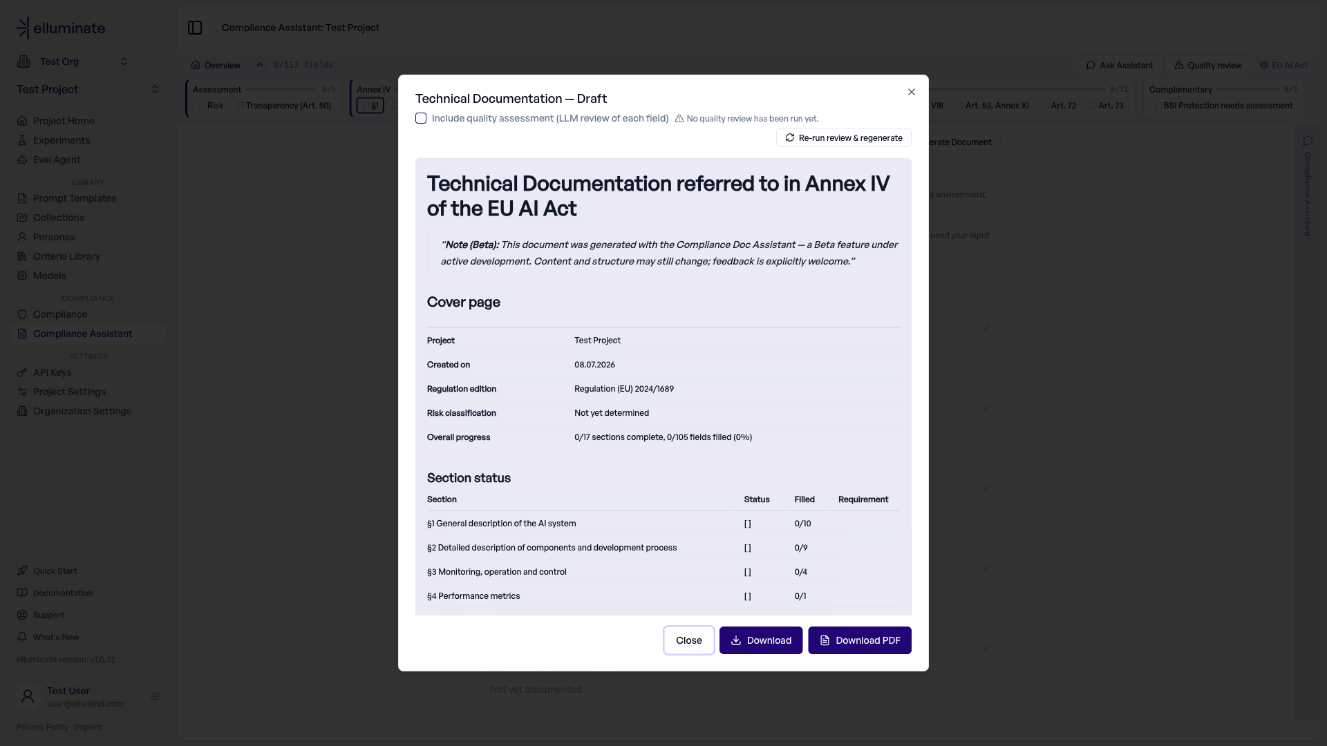 Dokumentvorschau mit Download-Optionen