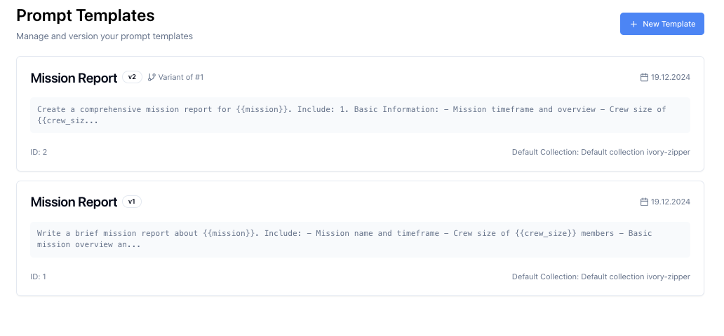 Prompt Templates